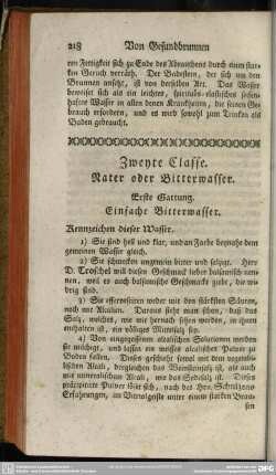 Zweyte Classe. Nater oder Bitterwasser