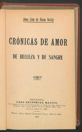 Crónicas de amor de belleza y de sangre