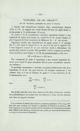 PROBLÈMES SUR LES CERCLESC.