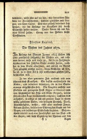 Fünftes Kapitel. Die Masern des Jahres 1670.