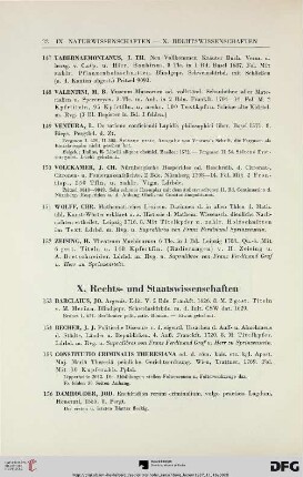 X. Rechts- und Staatswissenschaften (Nr. 153-178)