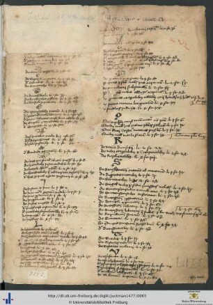 Handschriftliches alphabetisches Register