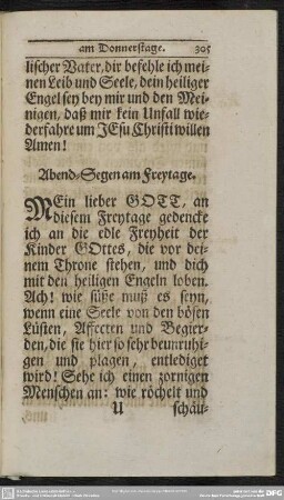 [Morgen-Segen am Freytage]