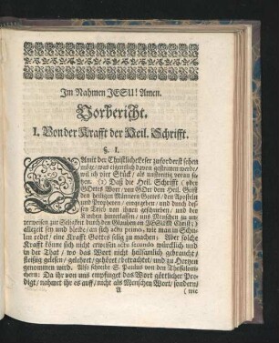 I. Von der Krafft der Heil. Schrifft.