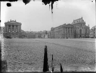 Versailles, Schloss Versailles, Blick auf Dufour und Gbarielflügel sowie Schlosskappele