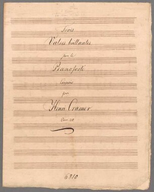 Trois Valses Brillantes, Klavier, op. 20 - BSB Mus.Schott.Ha 6869-2