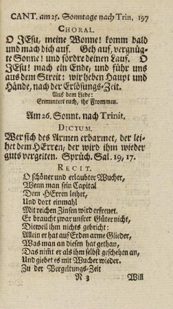 Am 26. Sonnt. nach Trinit.