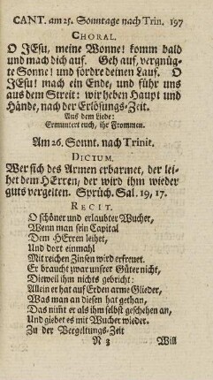 Am 26. Sonnt. nach Trinit.