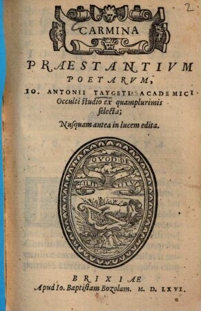 Carmina Praestantivm Poetarvm