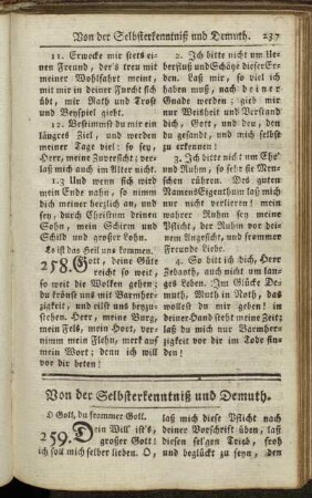 Von der Selbsterkenntniß und Demuth.