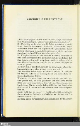 Der Griff In Die Zentrale