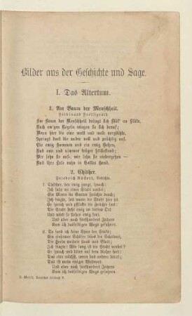 Bilder aus der Geschichte und Sage