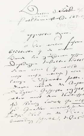 Brief an Dr. Credner in Leipzig