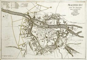 WHK 23 Österreichischer Sukzessionskrieg 1740-1748 bis zum Aachener Frieden: Plan der Belagerung von Maastricht, 1748