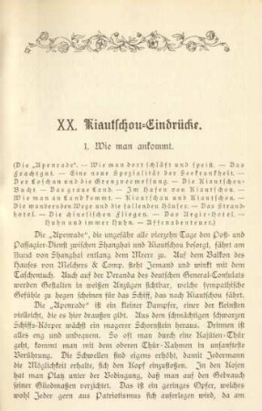 XX. Kiautschou-Eindrücke