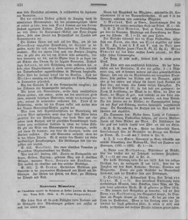 Nouveaux Mémoires de l'Académie royale de Sciences et Belles Lettres de Bruxelles. [- Bruxelles] : Muquardt. - Tome XIX, 1845