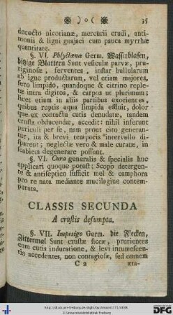 Classis Secunda.
