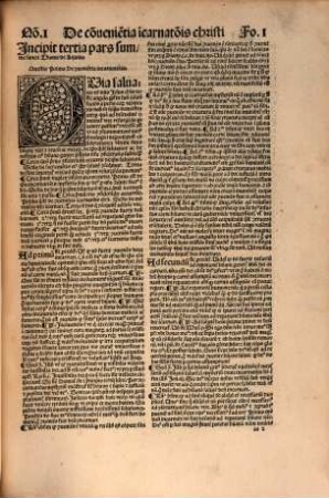 ... pars summe sacre theologie angelici Doctoris sancti Thome de Aquino, 3. Tertia pars sum[m]e sancti Thome