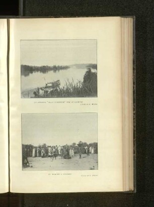 Le Steamer "Ville D'Ostende" Sur Le Snakuru. Le Marché A Lusambo.