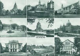 Leipzig: Zoologischer Garten, Neues Rathaus, Altes Rathaus, Hauptbahnhof, Völkerschlachtdenkmal, Reichsgericht, Gewandhaus, Augustusplatz, Altes Theater