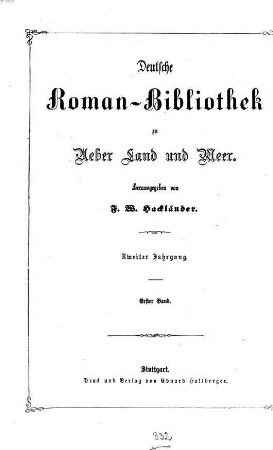 Deutsche Romanbibliothek, 2. 1874, Bd. 1