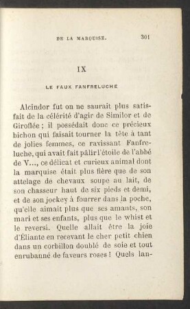 IX Le Faux Fanfreluche
