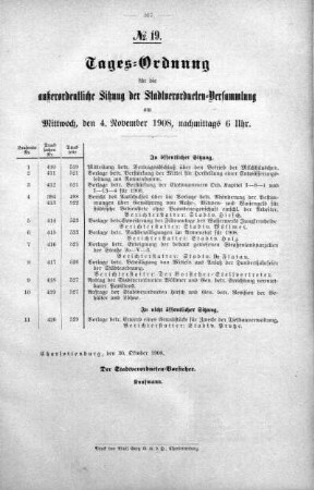 No . 19 (410-421), 04. November 1908