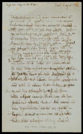 Jacob Grimm an Karl Goedeke