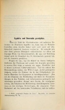 Syphilis und Dementia paralytica