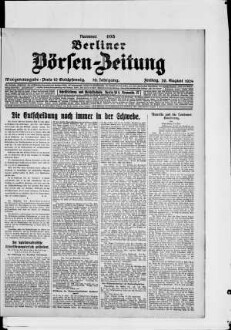 Berliner Börsen-Zeitung, Morgenausgabe