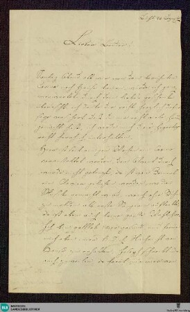 Brief von Antoinette Stolz an Philipp Jakob Scheffel vom 24.12.1816 - K 2667