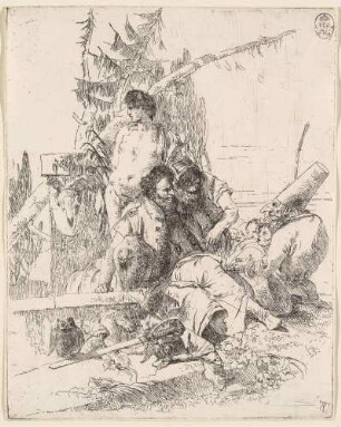 Pulcinella, zwei Magier und ein Jugendlicher, aus der Folge "Scherzi di Fantasia"