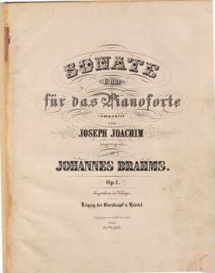 Sonate (C-Dur) für das Pianoforte : op. 1