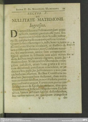 Sectio V. De Nullitate Matrimonii