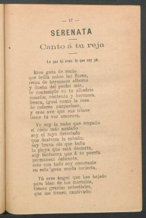 Serenata : Canto á tu reja