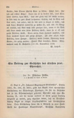 374-383 Ein Beitrag zur Geschichte des ältesten prot. Eherechts