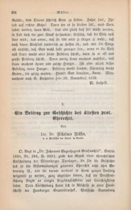 374-383 Ein Beitrag zur Geschichte des ältesten prot. Eherechts