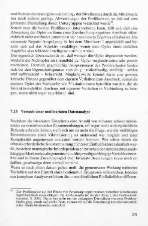 7.13 Versuch einer multivariaten Datenanalyse