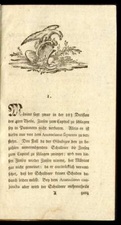 1. Von dem Verbrechen des getriebenen Wuchers in Pommern