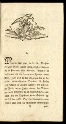 1. Von dem Verbrechen des getriebenen Wuchers in Pommern