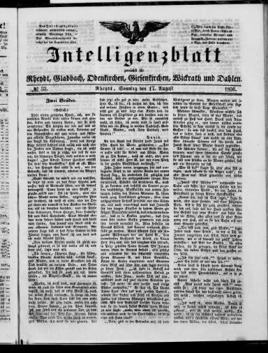 Titelseite einer Zeitung