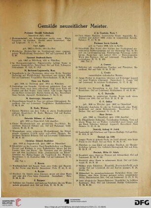 Gemälde neuzeitlicher Meister (Nr. 1-150)