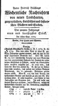Neun und dreißigstes Stück