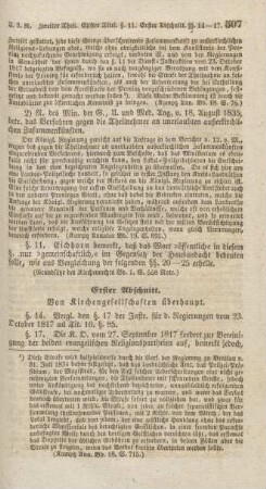 Erster Abschnitt. Von Kirchengesellschaften überhaupt