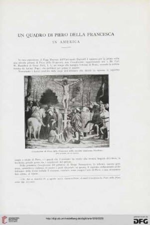 21: Un quadro di Pierro della Francesca in America