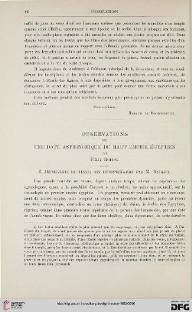 3: Observations sur une date astronomique du haut empire égyptien