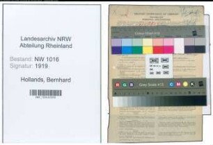 Entnazifizierung Bernhard Hollands , geb. 14.06.1892 (Polizeibeamter)