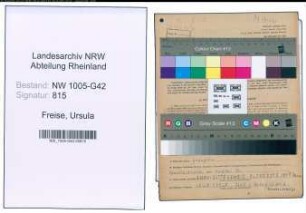 Entnazifizierung Ursula Freise , geb. 09.01.1920 (Dolmetscherin)