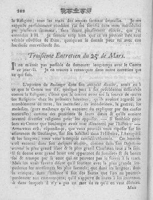 Troisiéme Entretien du 25e de Mars.
