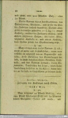 Fünfter Abschnitt. Zerlegung des Kochsalzes durch Glätte